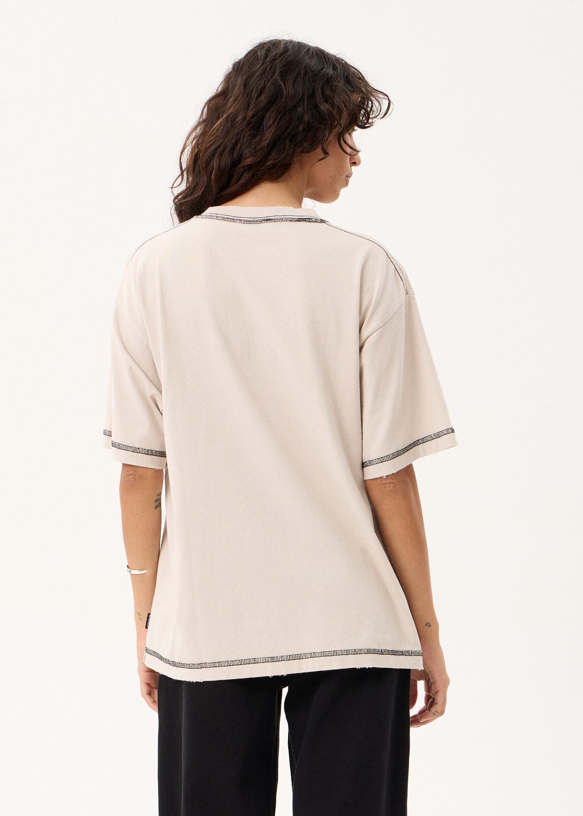 AFENDS Yang - Heavyweight Boxy Tee - Moonbeam