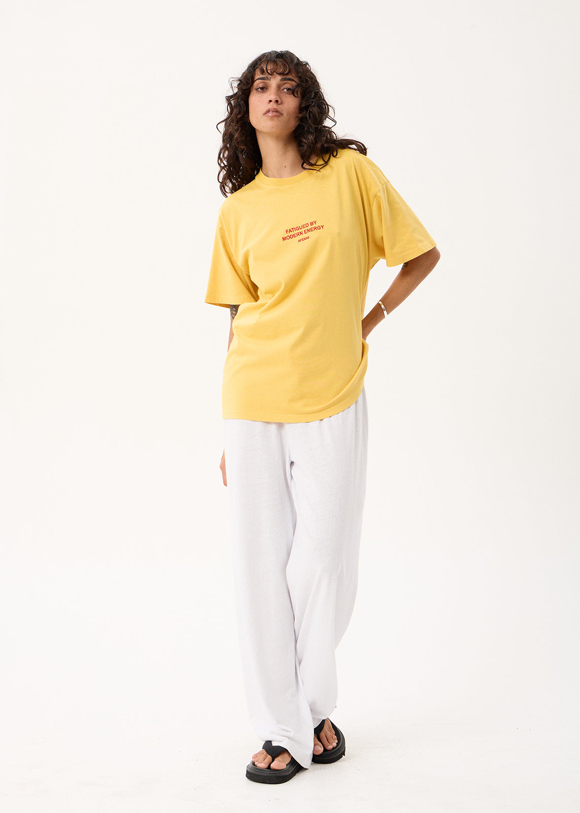 AFENDS Fatigued - Oversized Tee - Vintage Mango
