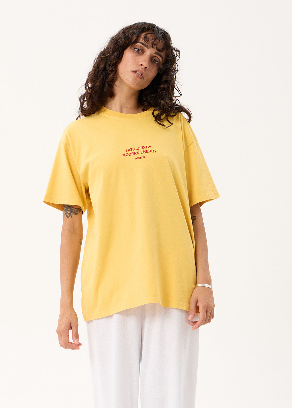 AFENDS Fatigued - Oversized Tee - Vintage Mango