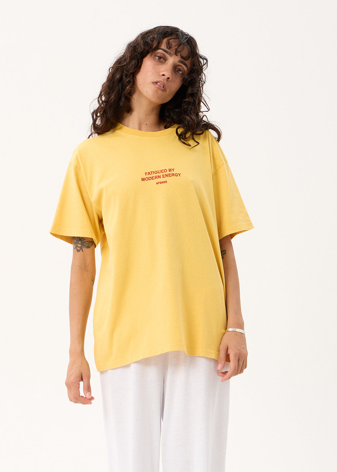AFENDS Fatigued - Oversized Tee - Vintage Mango