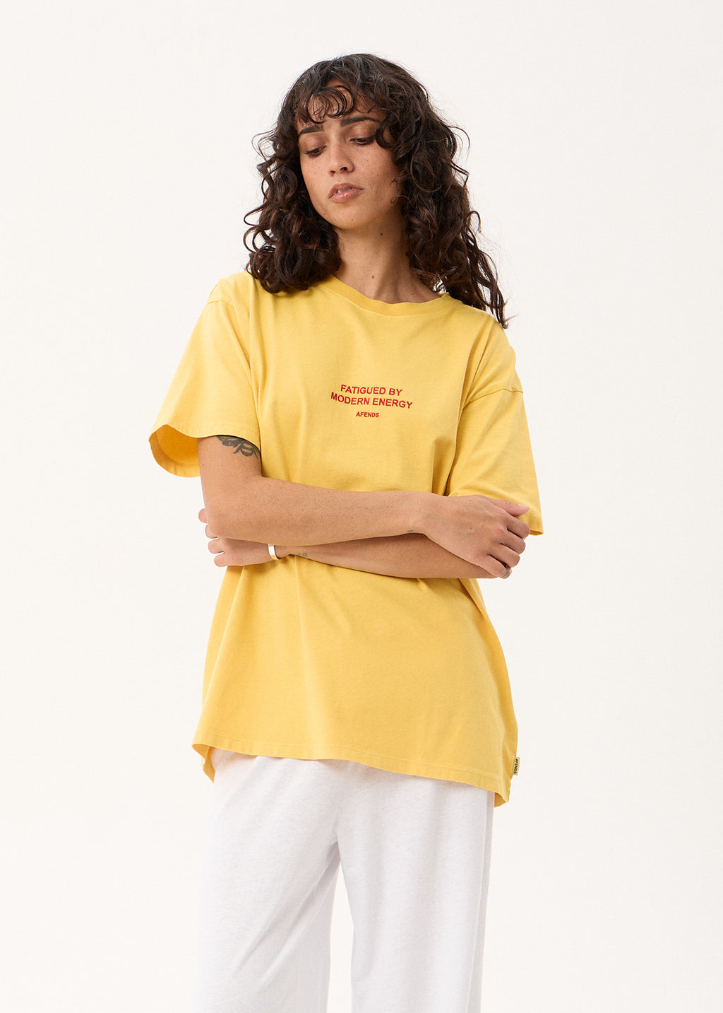 AFENDS Fatigued - Oversized Tee - Vintage Mango