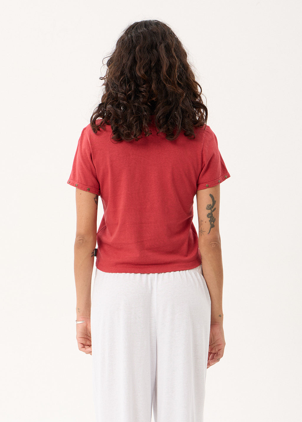 AFENDS Hard Luck - Baby Tee - Vintage Cherry