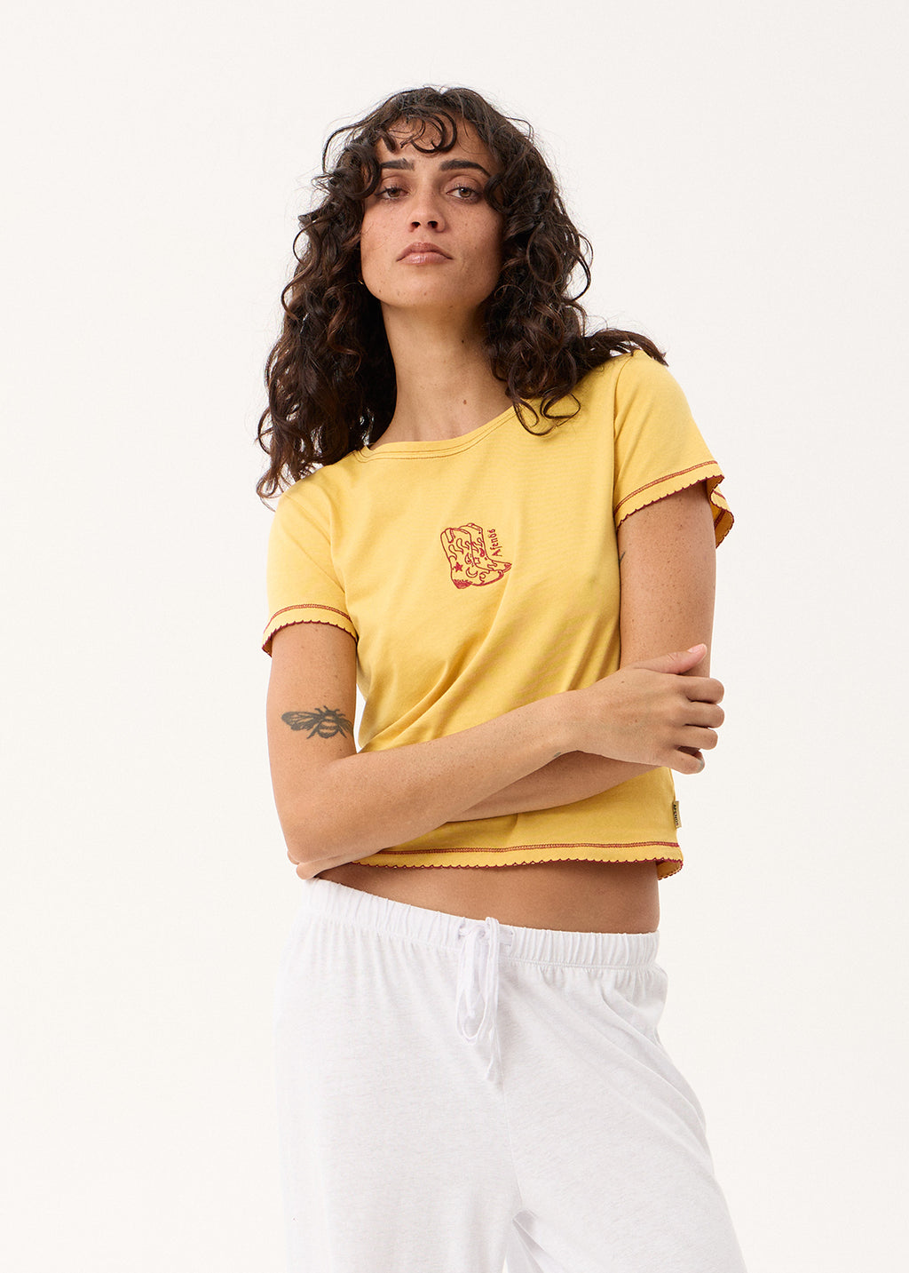 AFENDS Bandida - Baby Tee - Vintage Mango