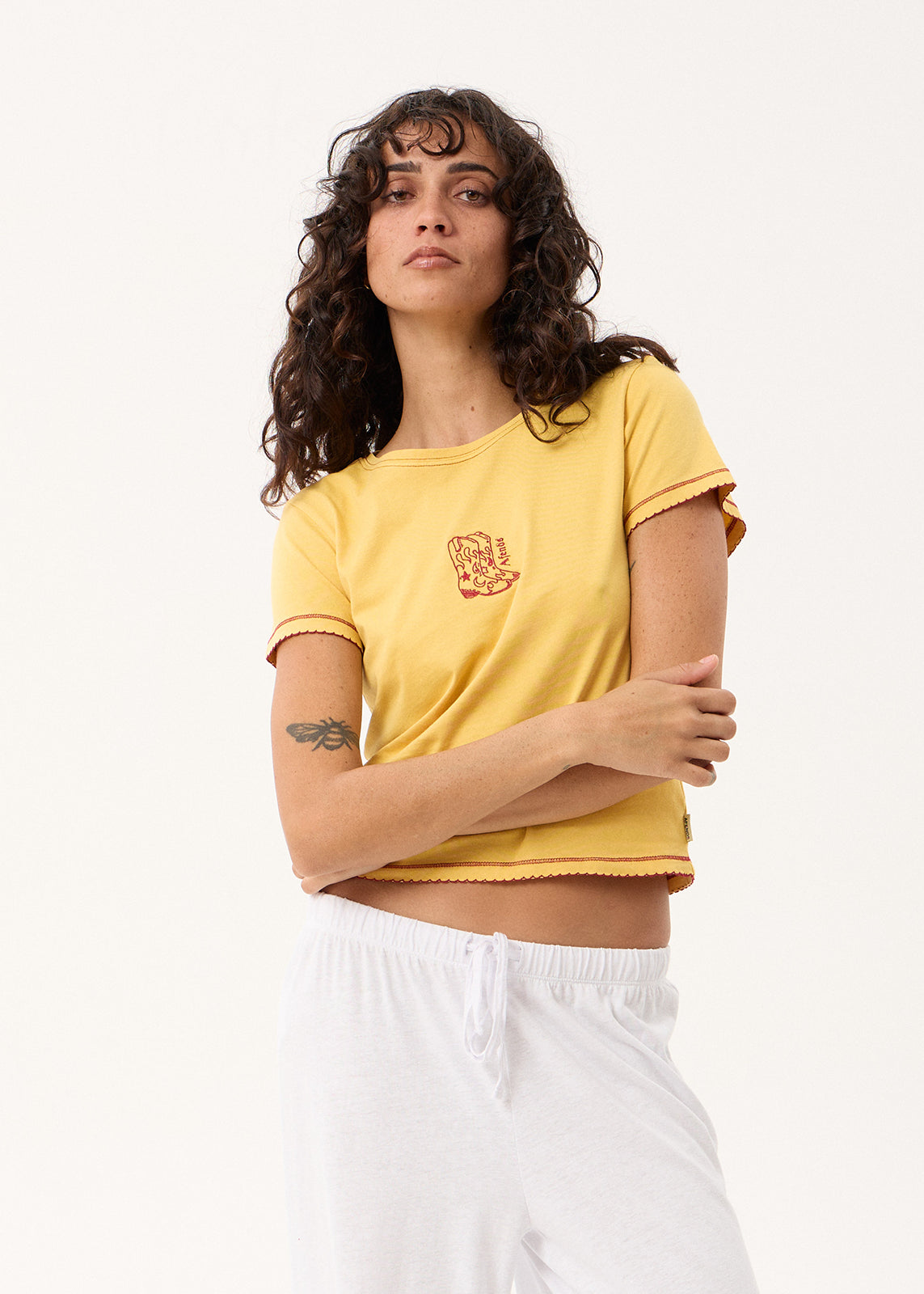 AFENDS Bandida - Baby Tee - Vintage Mango