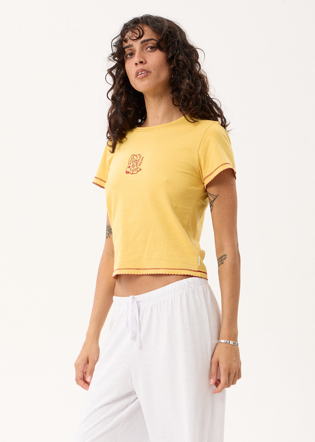 AFENDS Bandida - Baby Tee - Vintage Mango