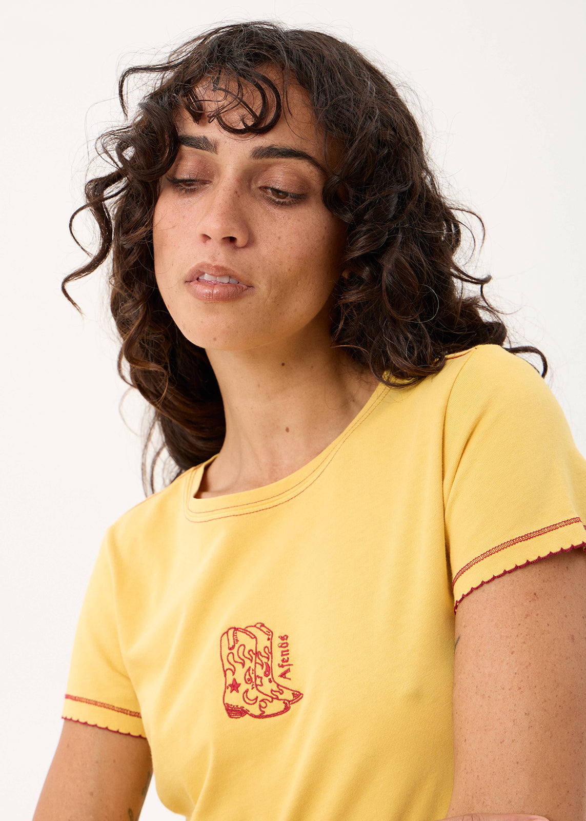 AFENDS Bandida - Baby Tee - Vintage Mango