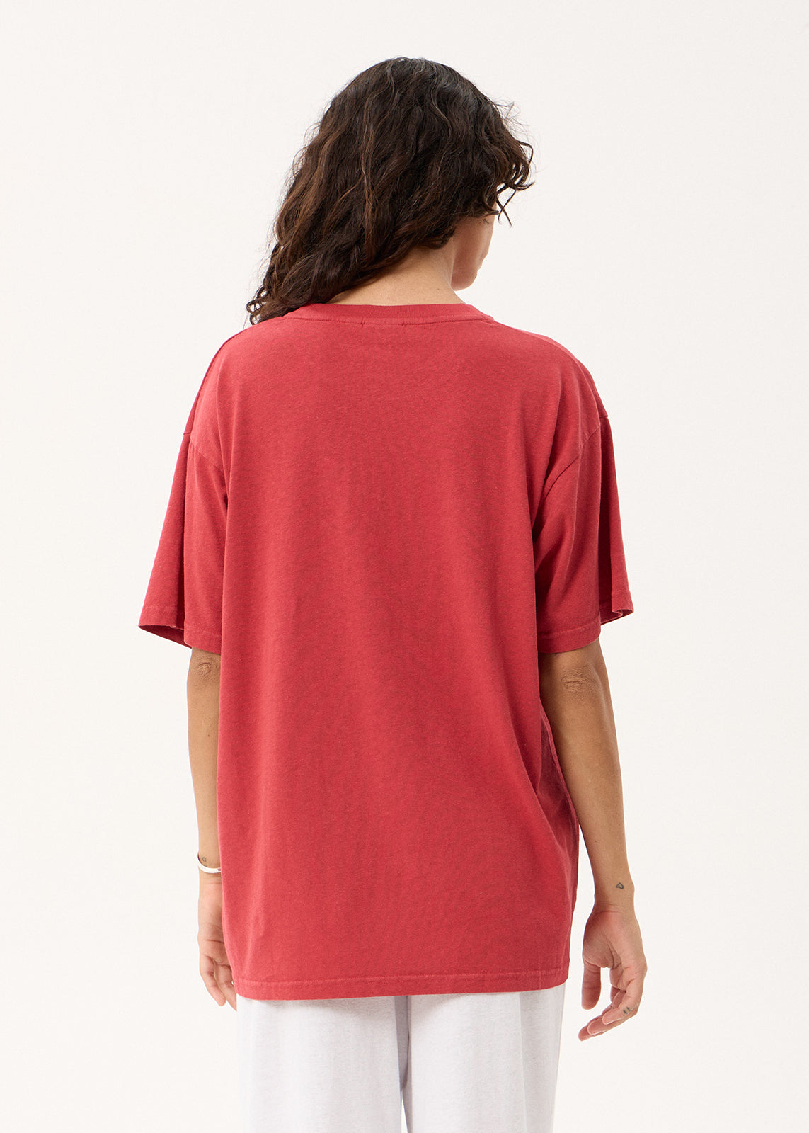 AFENDS Easty Flash - Oversized Tee - Vintage Cherry