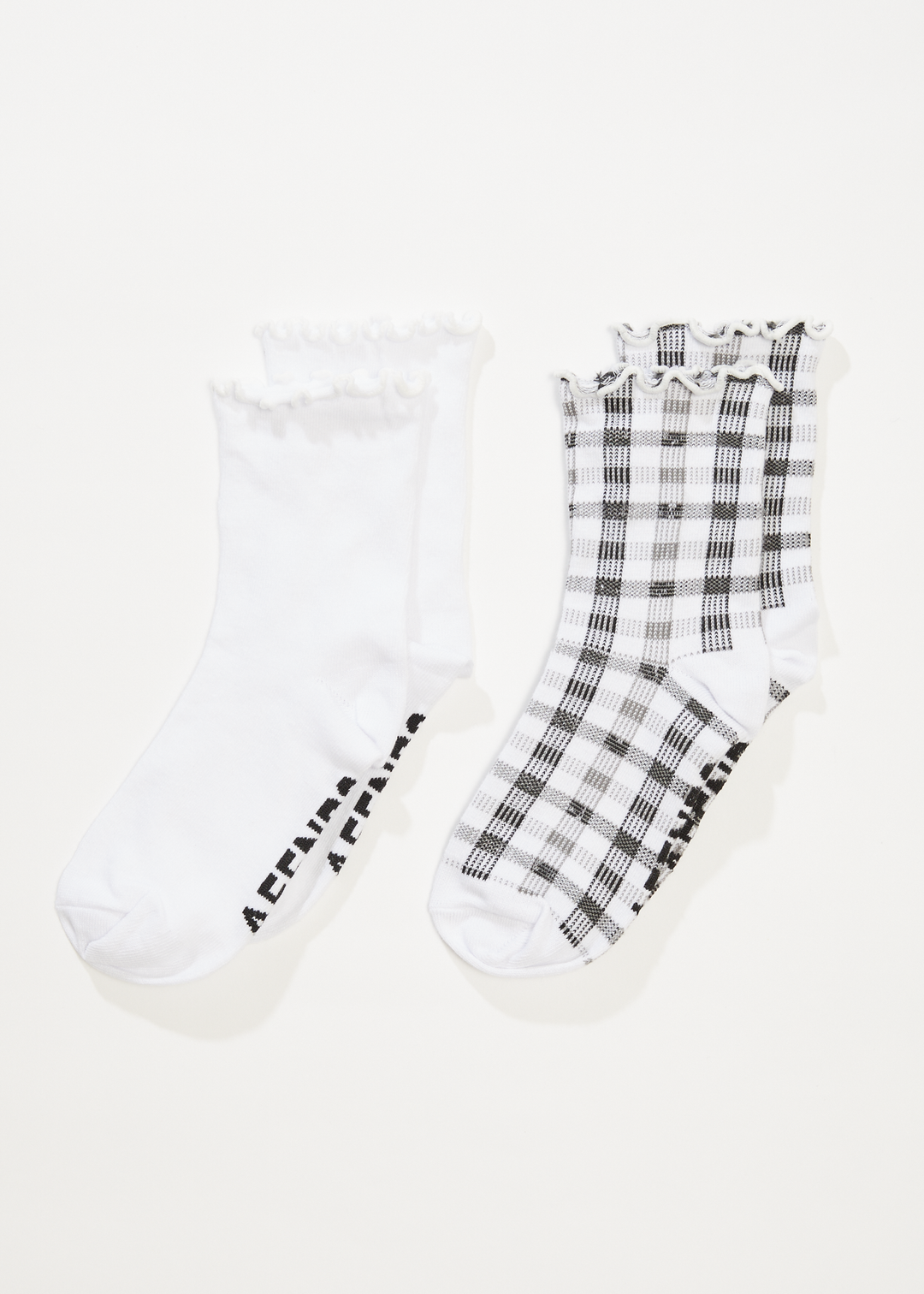 AFENDS Womens Leo - Socks Two Pack - White / Black 