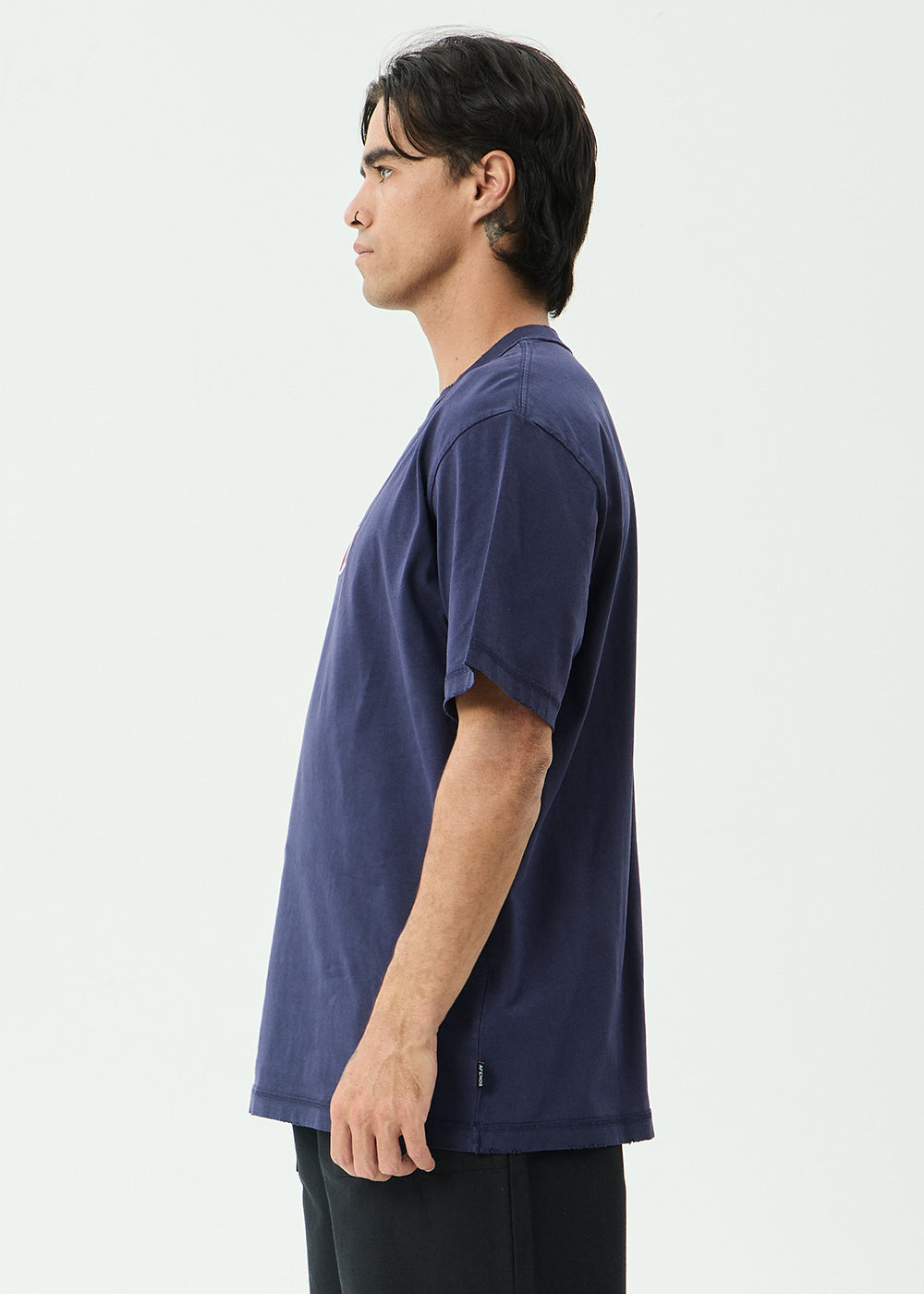 AFENDS Mens Supply - Retro Tee - Washed Deep Sea