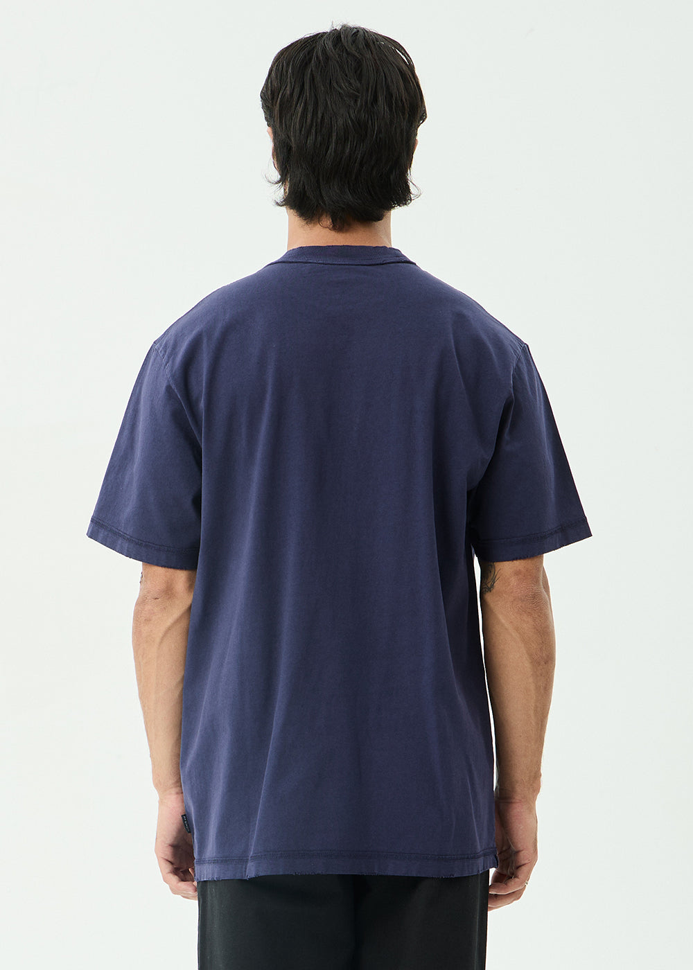 AFENDS Mens Supply - Retro Tee - Washed Deep Sea