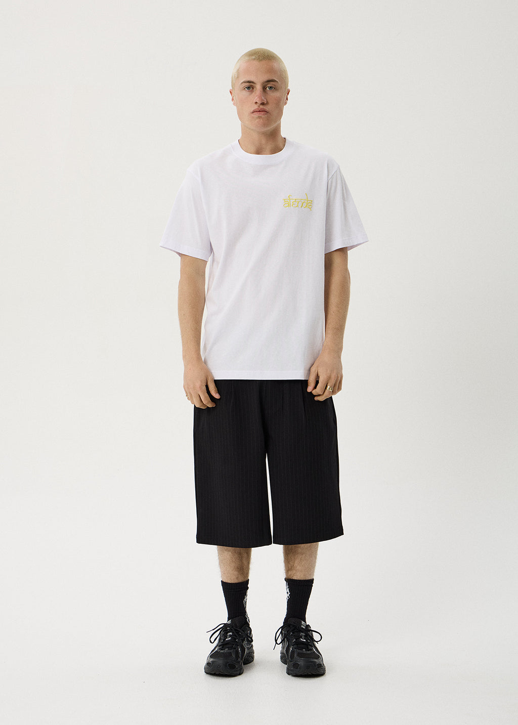 AFENDS Steady - Retro Tee - White