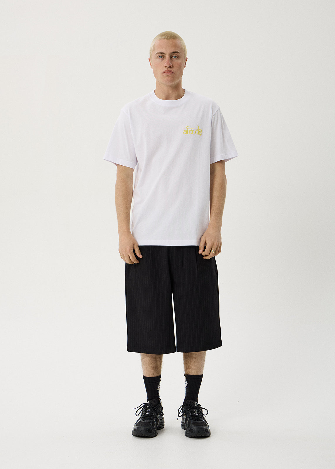 AFENDS Steady - Retro Tee - White