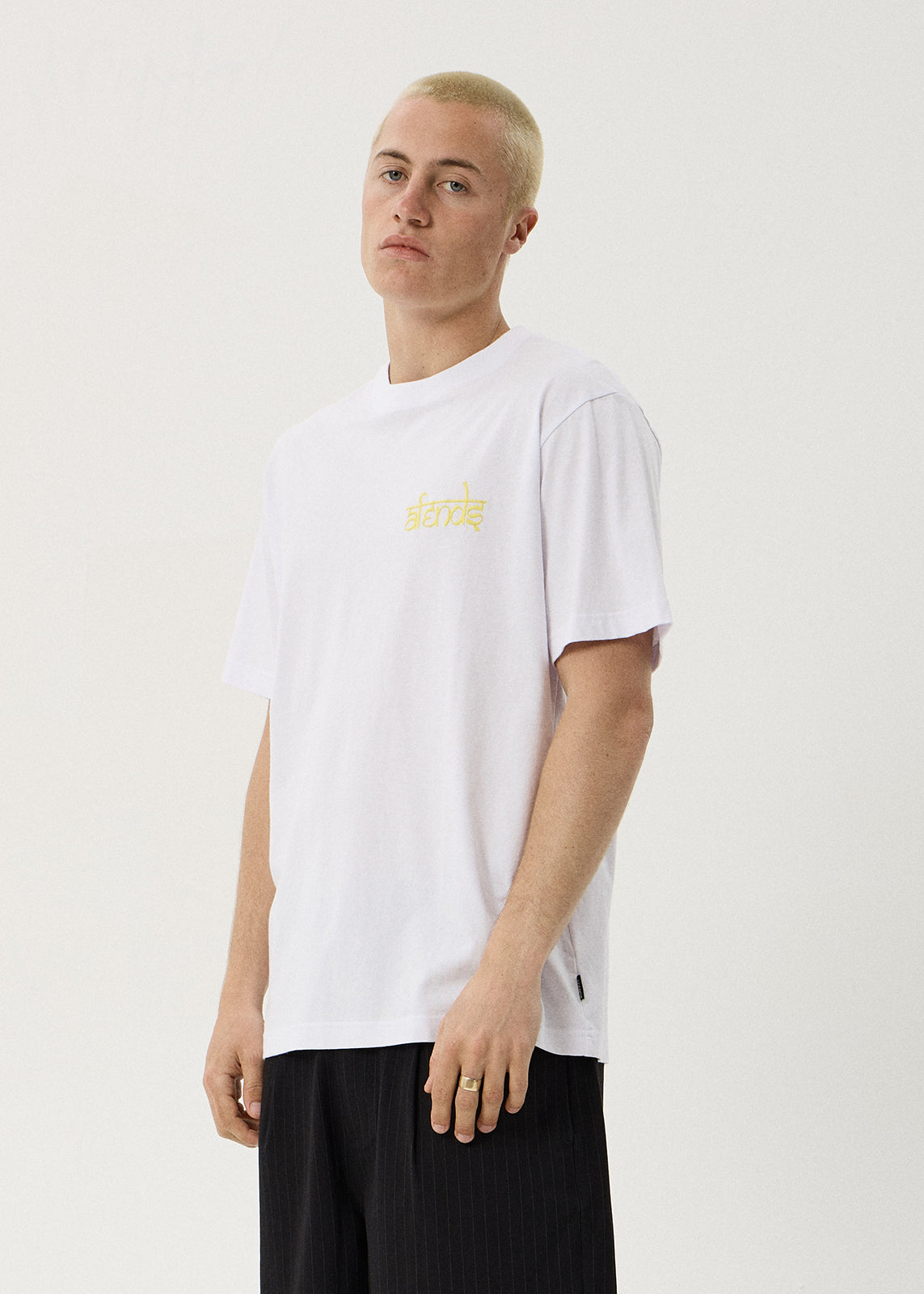 AFENDS Steady - Retro Tee - White