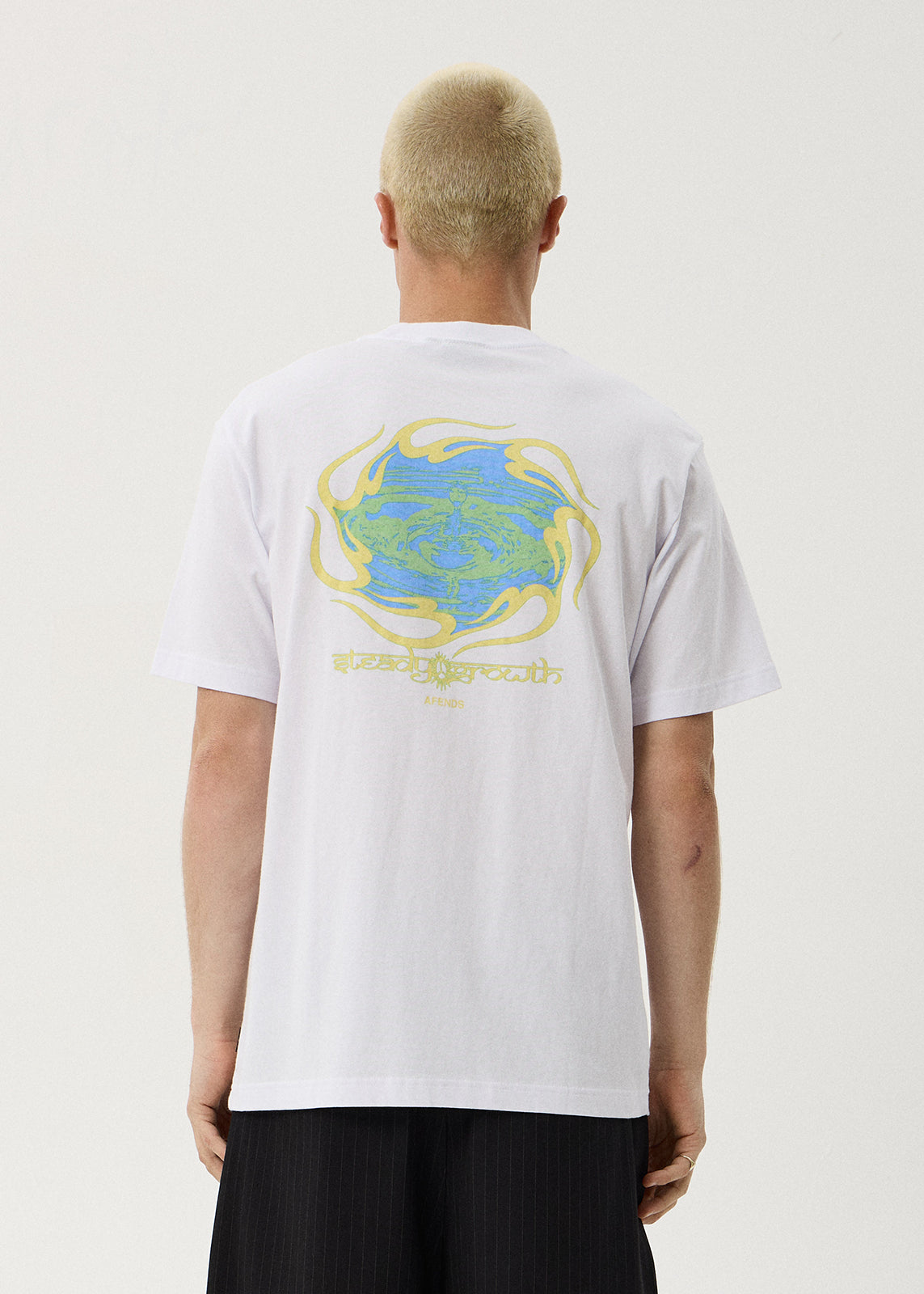 AFENDS Steady - Retro Tee - White