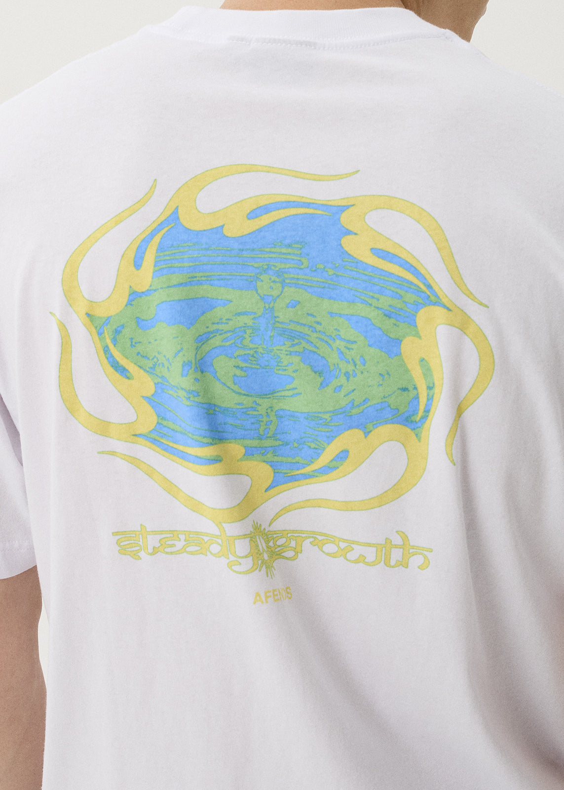 AFENDS Steady - Retro Tee - White