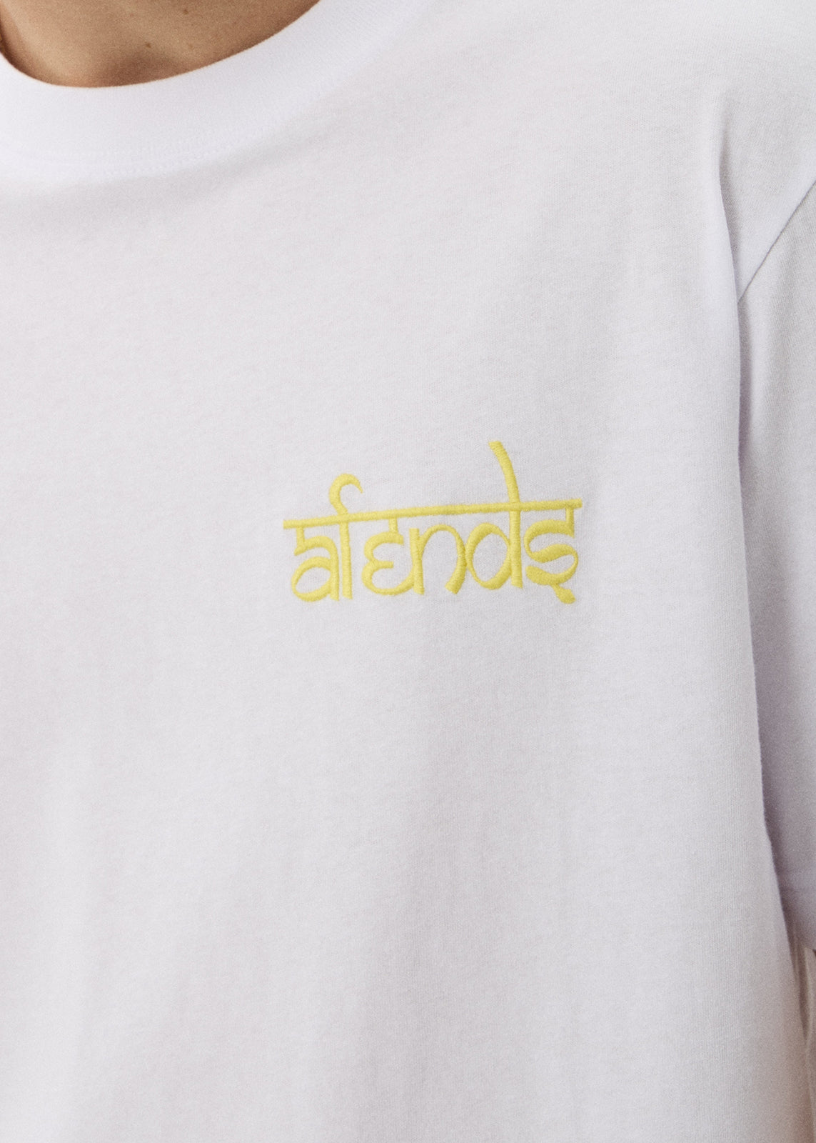 AFENDS Steady - Retro Tee - White