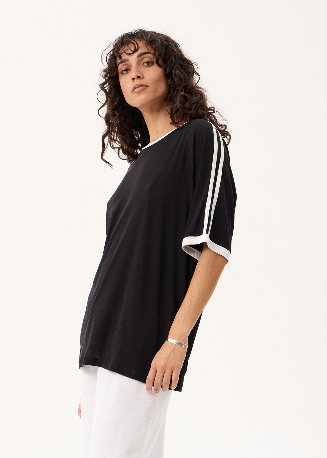 AFENDS Smokeshow - Oversized Raglan Tee - Black