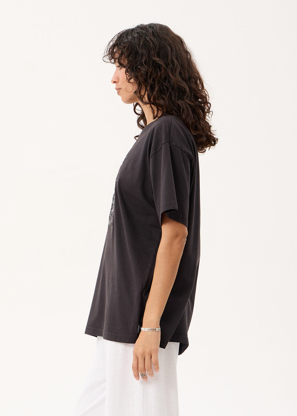 AFENDS Nocturnal - Oversized Tee - Stone Black