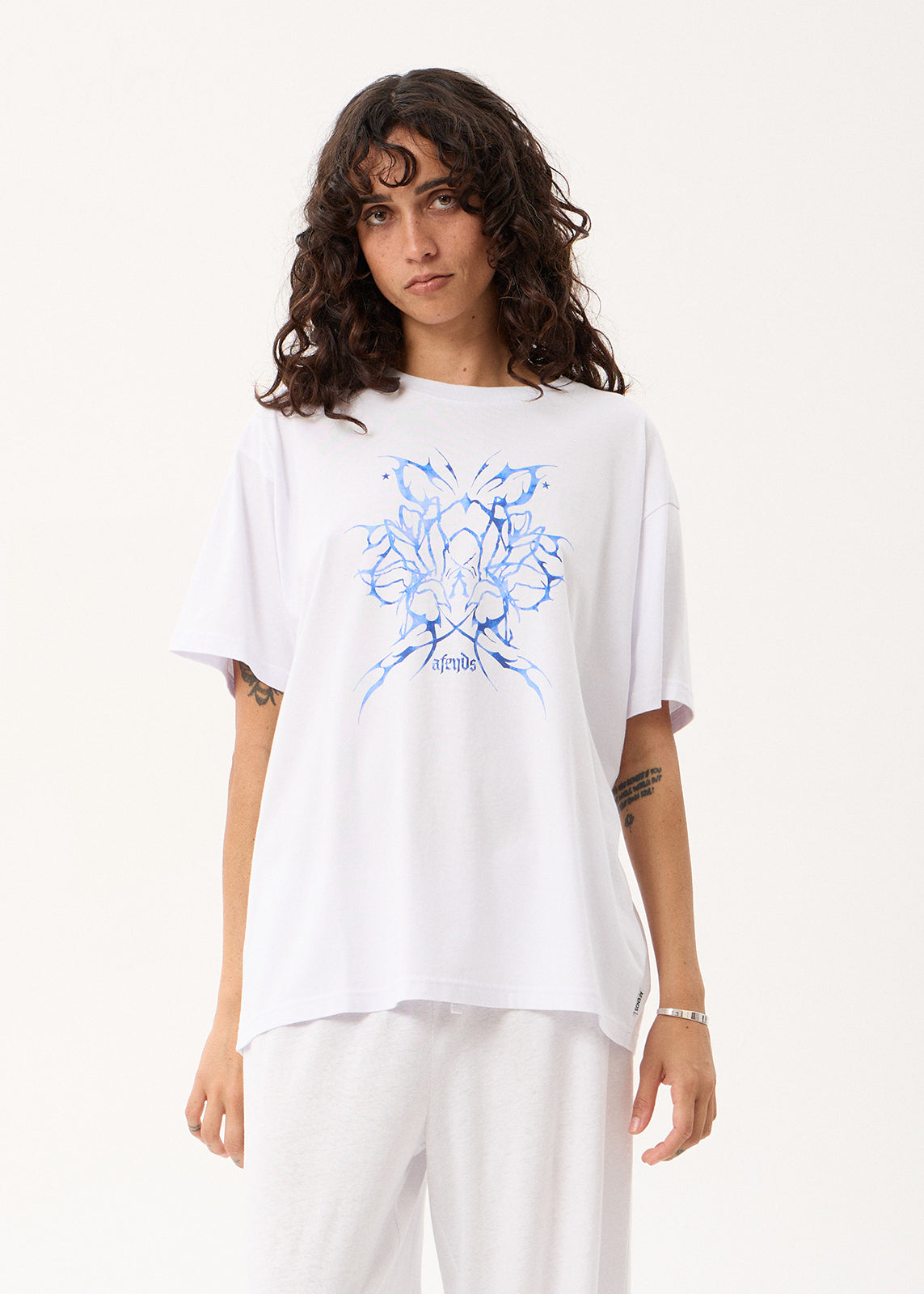 AFENDS Nocturnal - Oversized Tee - White