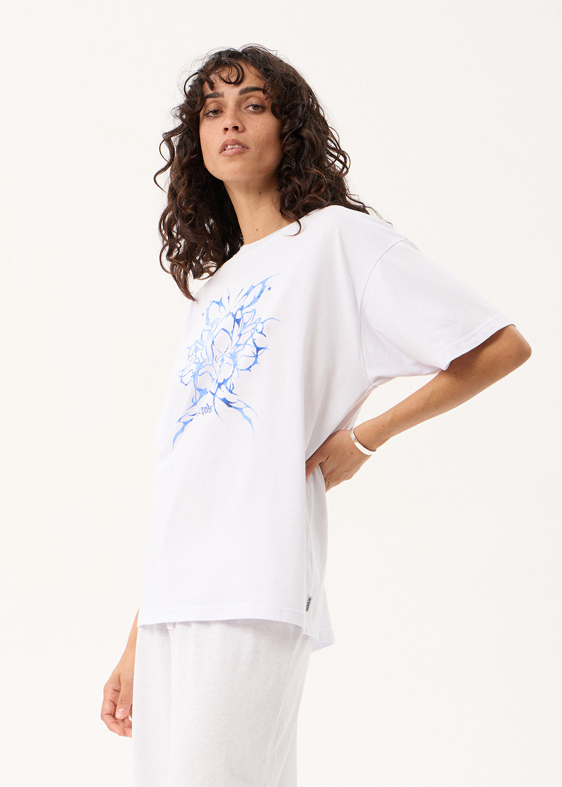 AFENDS Nocturnal - Oversized Tee - White