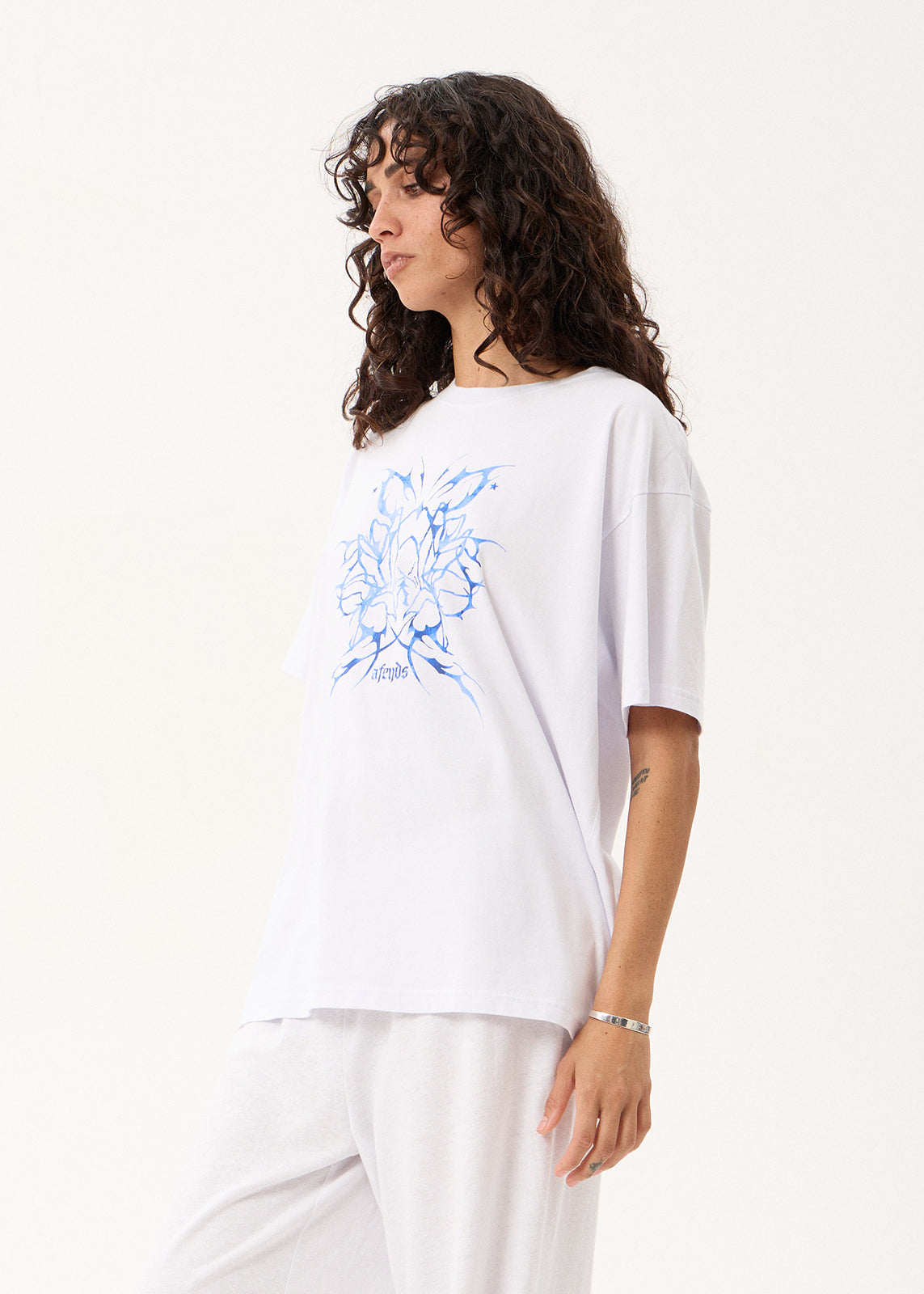 AFENDS Nocturnal - Oversized Tee - White