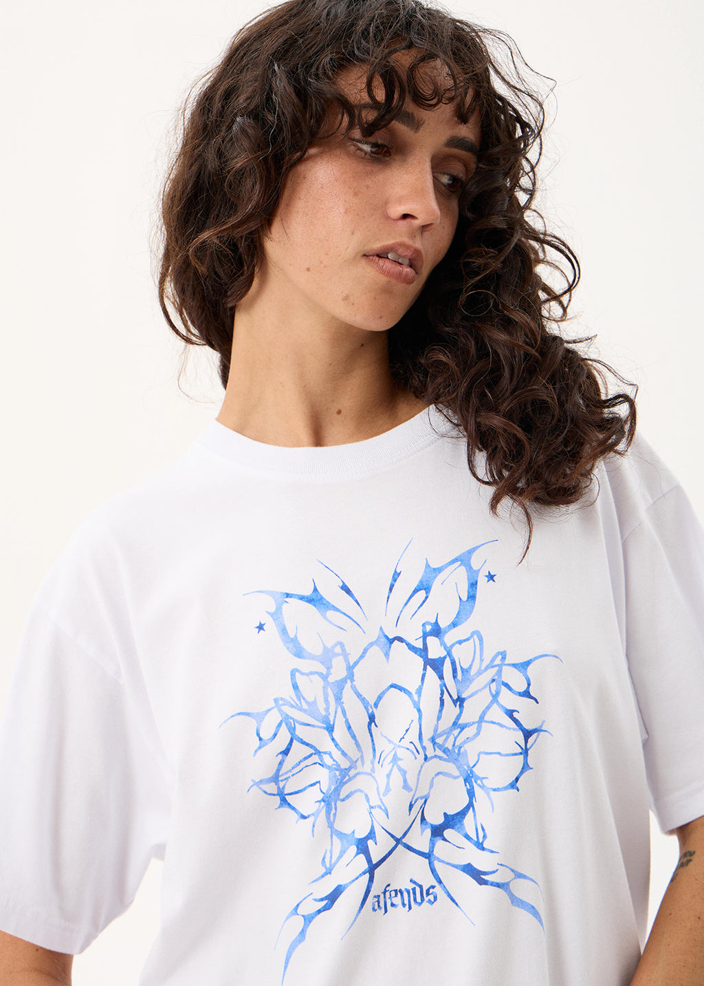 AFENDS Nocturnal - Oversized Tee - White
