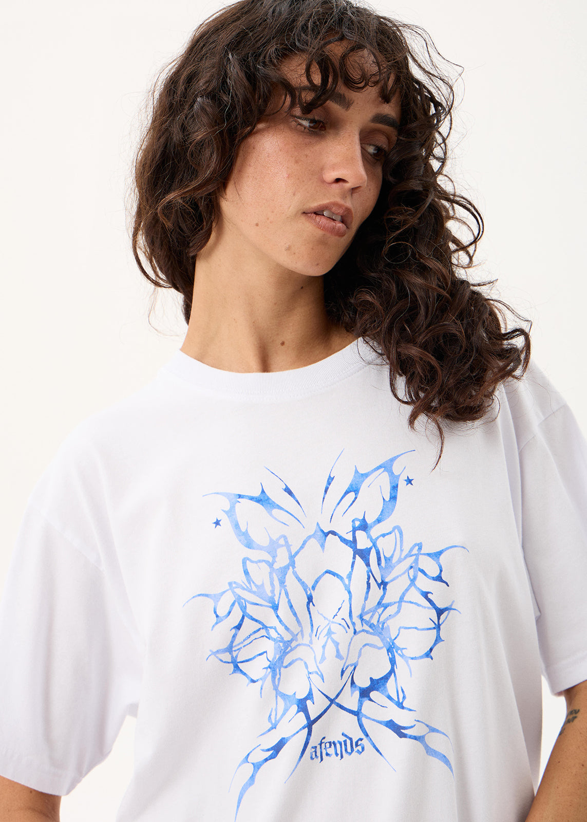AFENDS Nocturnal - Oversized Tee - White