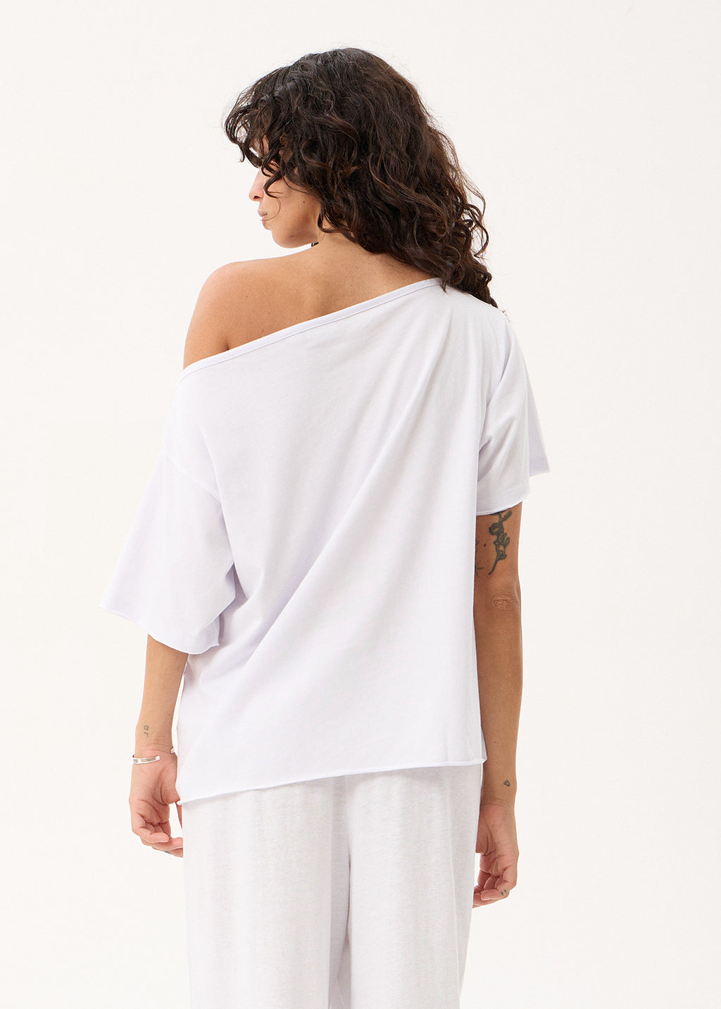 AFENDS Considered - Off Shoulder Tee - White