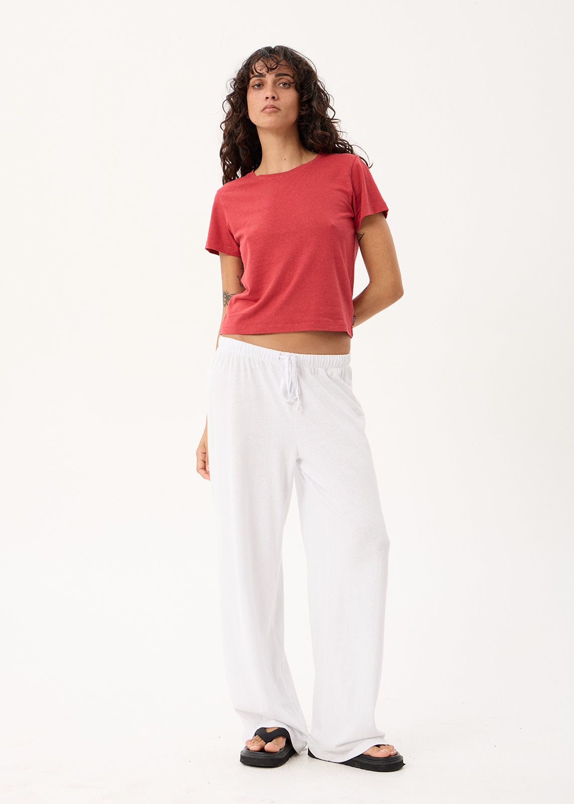 AFENDS Carmen - Baby Tee - Vintage Cherry