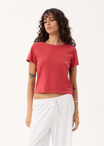 AFENDS Carmen - Baby Tee - Vintage Cherry