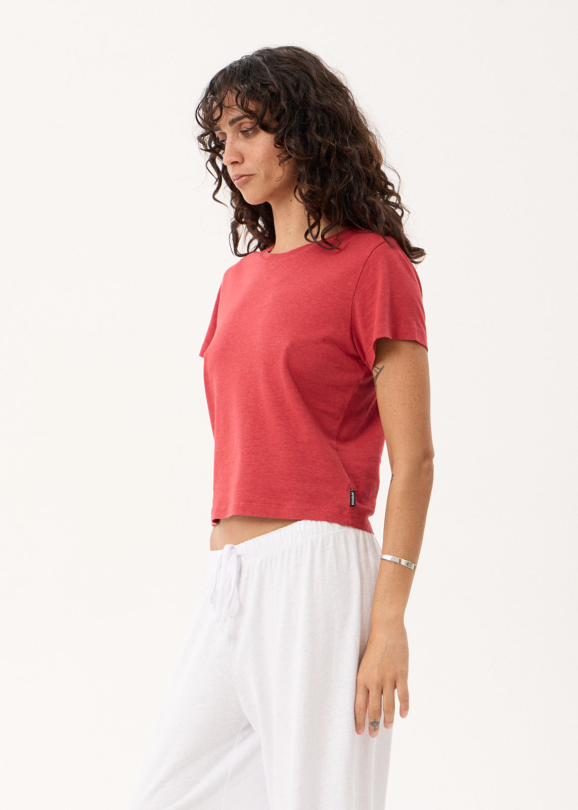 AFENDS Carmen - Baby Tee - Vintage Cherry