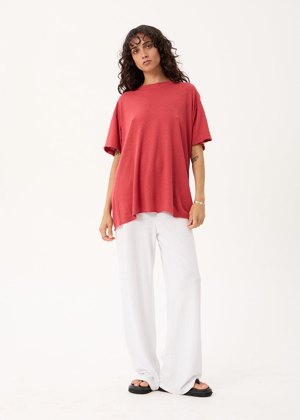 AFENDS Slay - Oversized Tee - Vintage Cherry