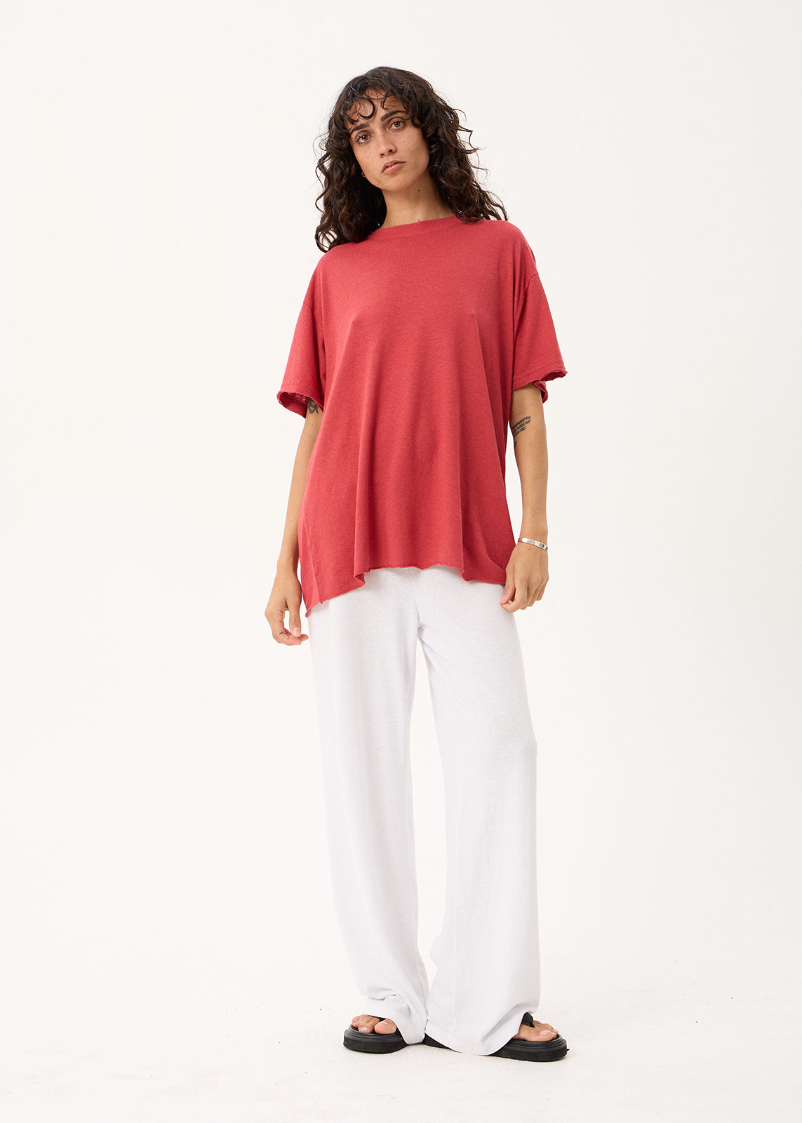 AFENDS Slay - Oversized Tee - Vintage Cherry