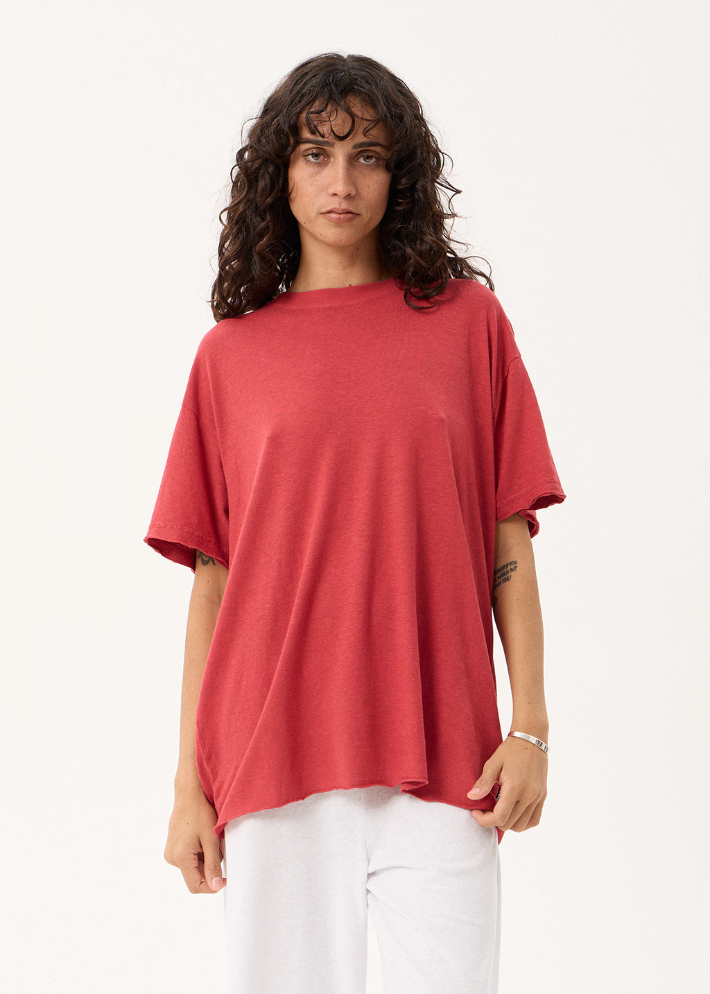 AFENDS Slay - Oversized Tee - Vintage Cherry