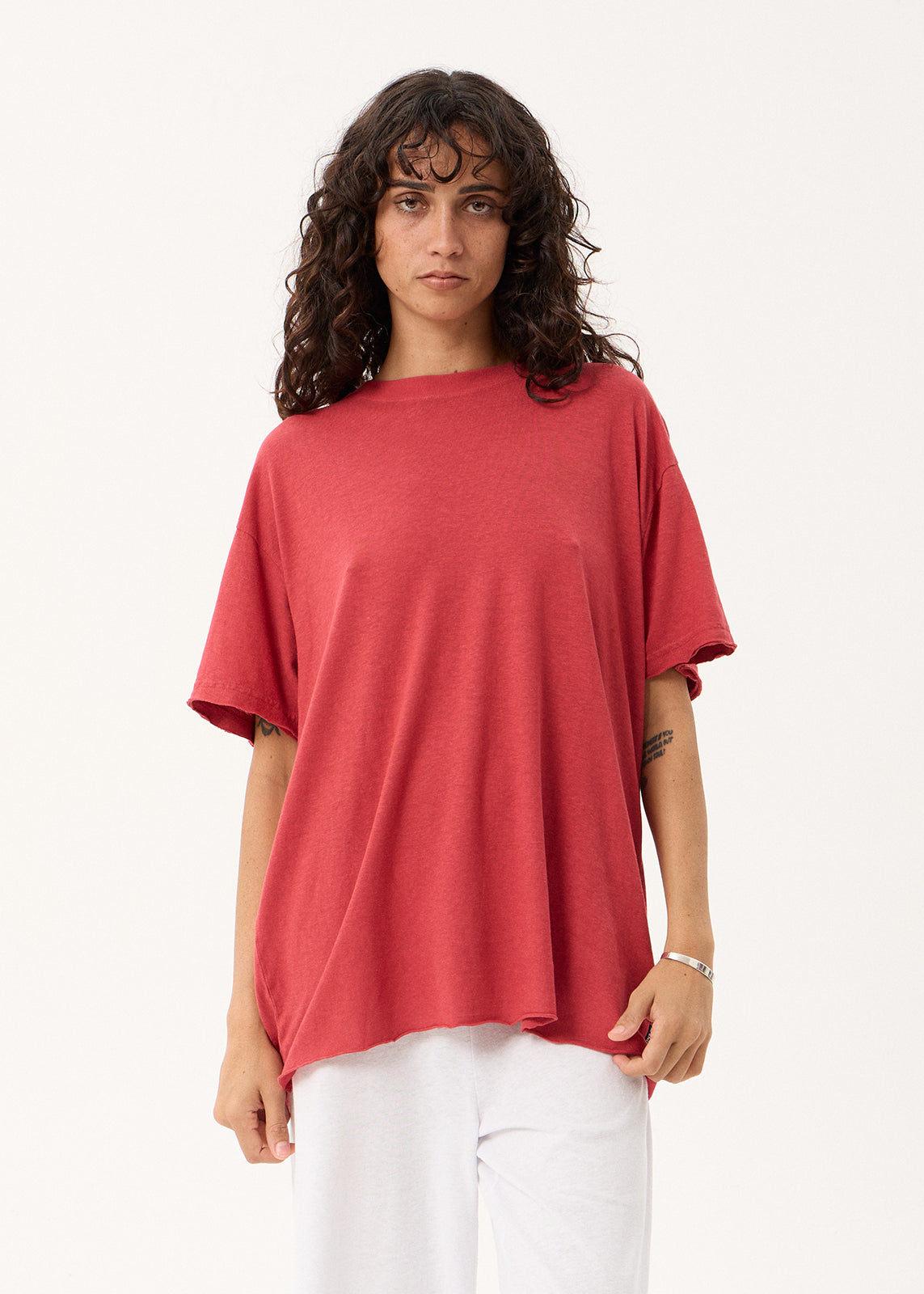 AFENDS Slay - Oversized Tee - Vintage Cherry
