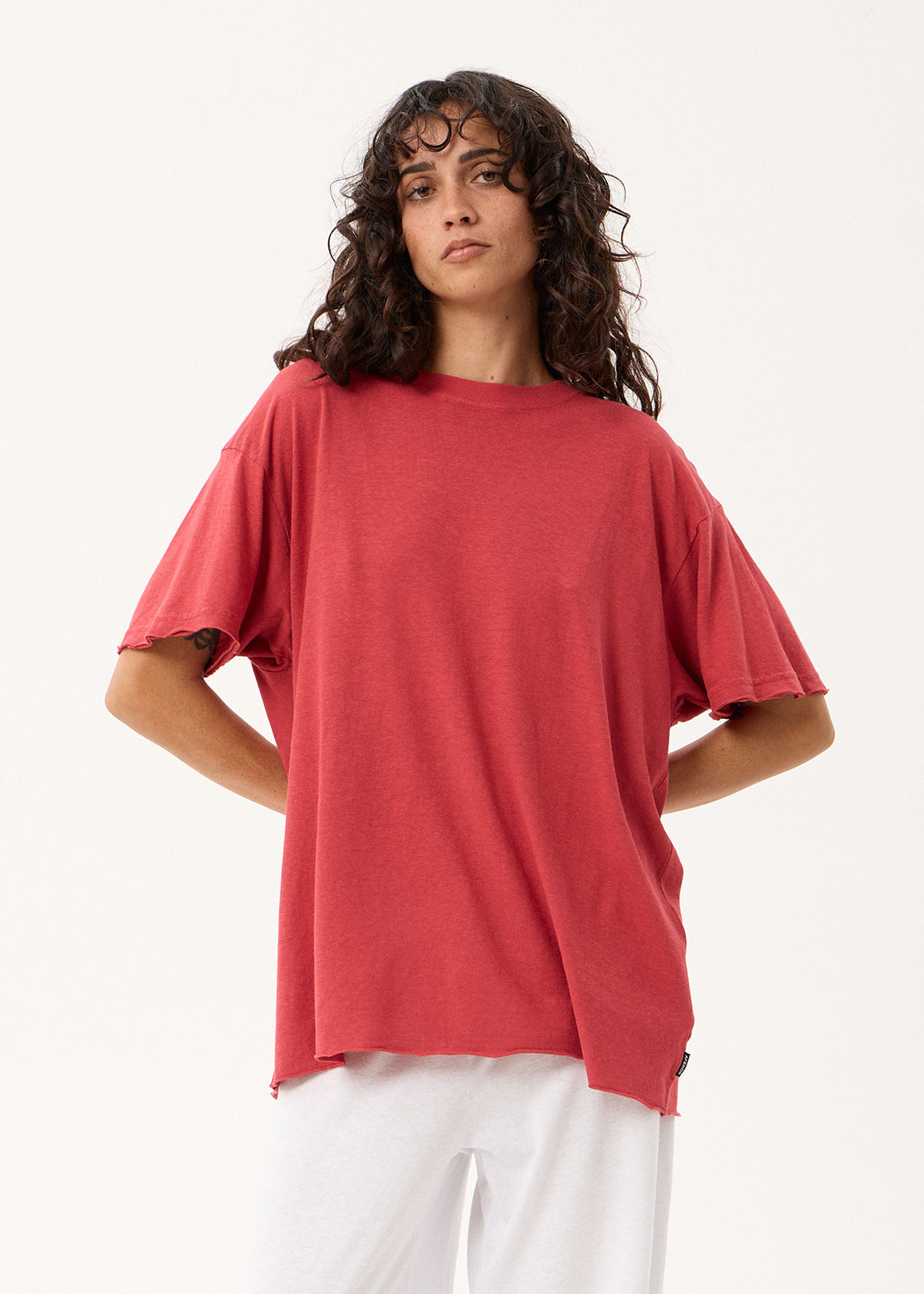 AFENDS Slay - Oversized Tee - Vintage Cherry
