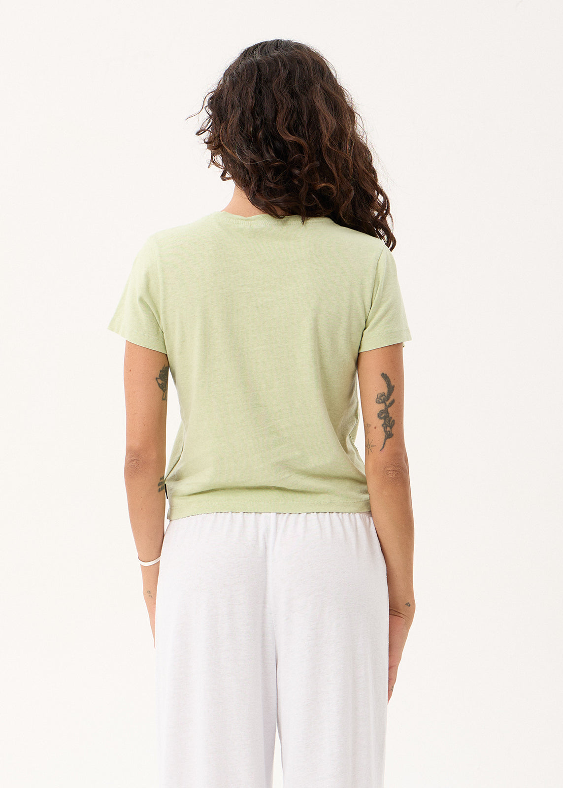 AFENDS Carmen - Baby Tee - Washed Sage