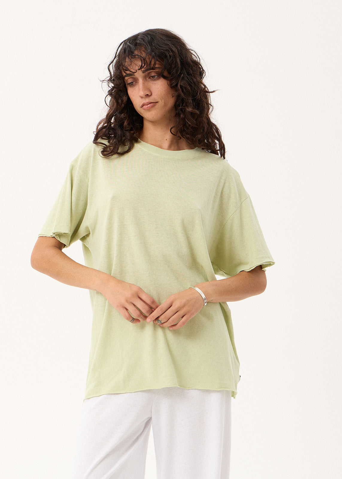 AFENDS Slay - Oversized Tee - Washed Sage