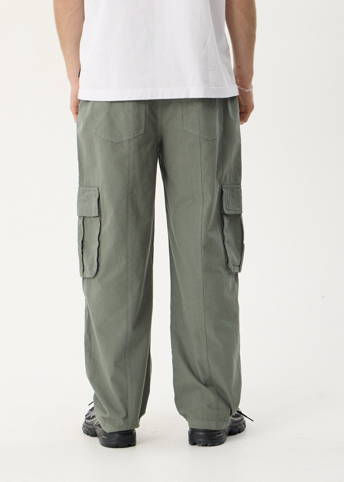 AFENDS Mens Summit - Pleated Cargo Pant - Washed Sycamore