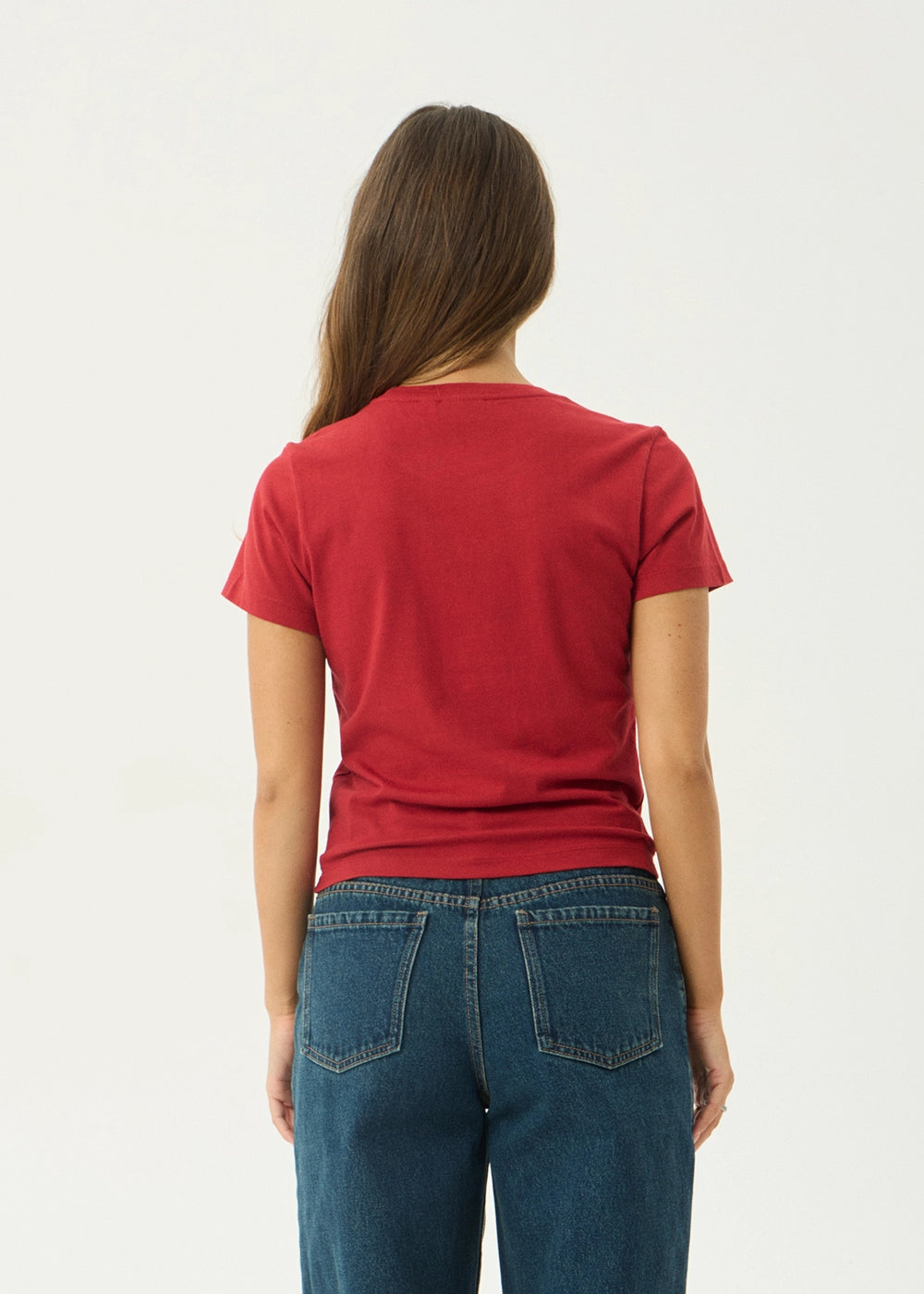 AFENDS Womens Flower Patch - Baby Tee - Ketchup