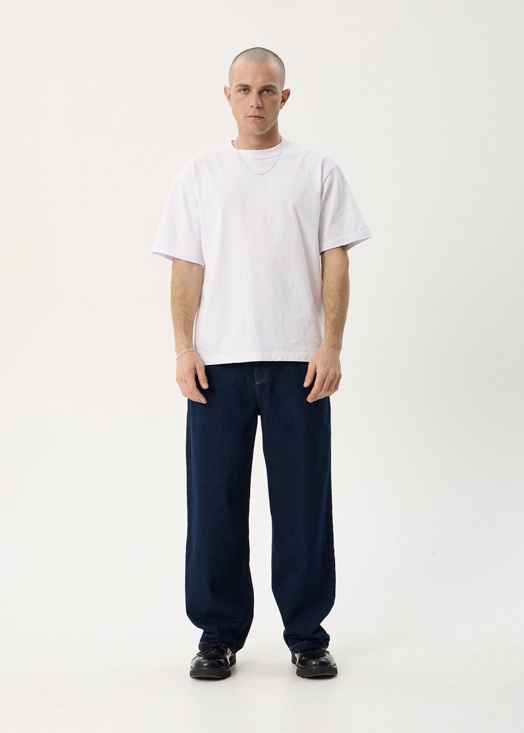 AFENDS Mens Pablo - Denim Baggy Jean - Ink