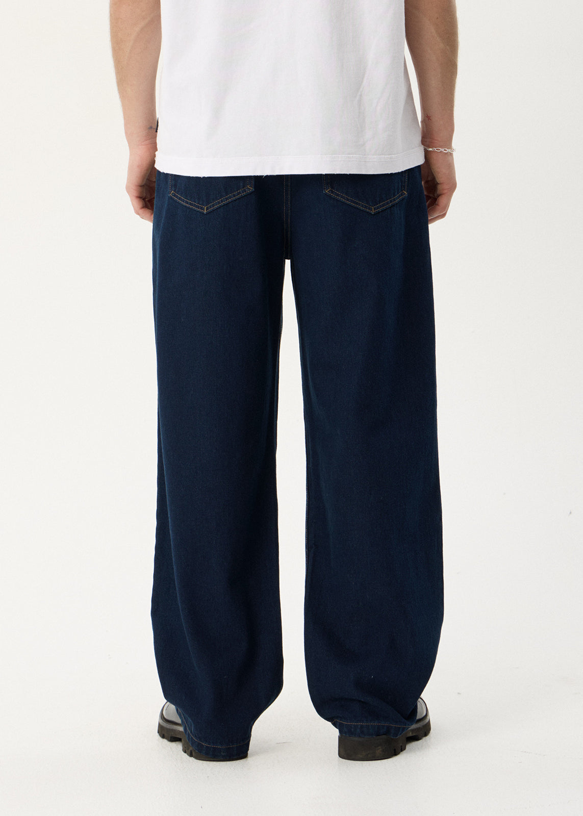 AFENDS Mens Pablo - Denim Baggy Jean - Ink