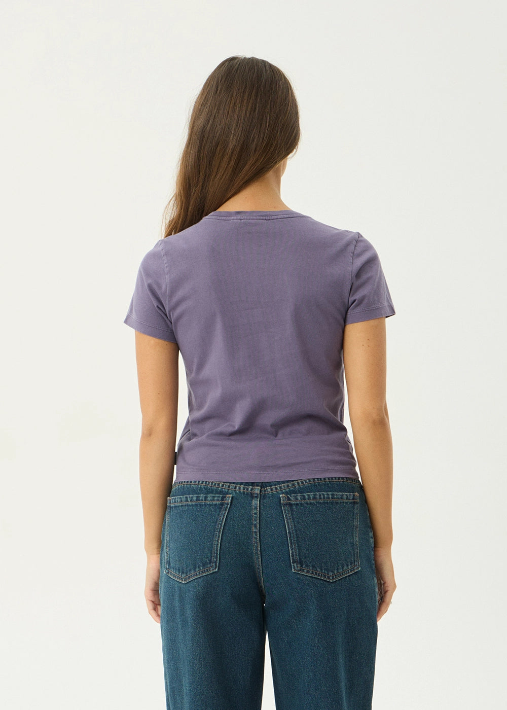 AFENDS Womens Terra - Baby Tee - Vintage Aubergine