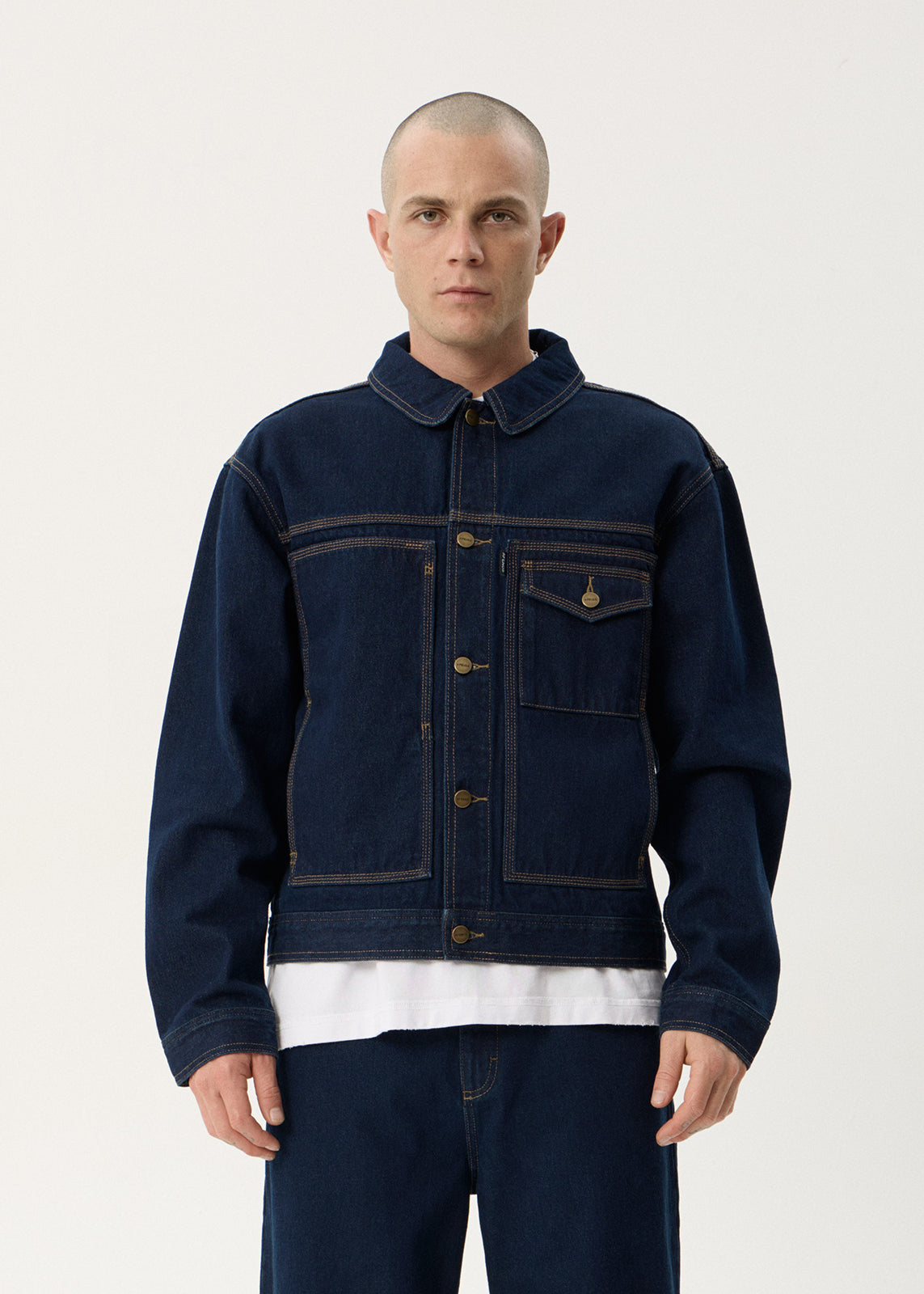 AFENDS Mens Yukon - Denim Jacket - Ink