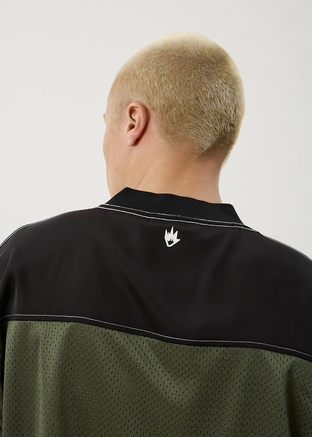 AFENDS Contingent - Mesh Jersey Boxy Tee - Cypress