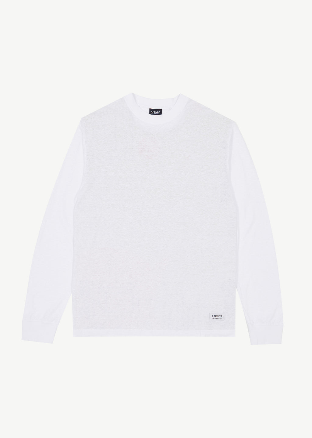 AFENDS Mens Essential - Long Sleeve Tee - White