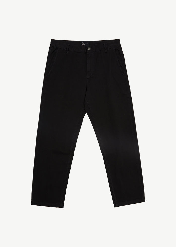 Afends Mens Ninety Twos - Recycled Chino Pant - Black 