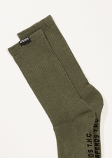 Afends Unisex Everyday - Hemp Crew Socks - Cypress - Afends unisex everyday   hemp crew socks   cypress 
