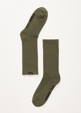 Afends Unisex Everyday - Hemp Crew Socks - Cypress - Afends unisex everyday   hemp crew socks   cypress a220676 cyp os