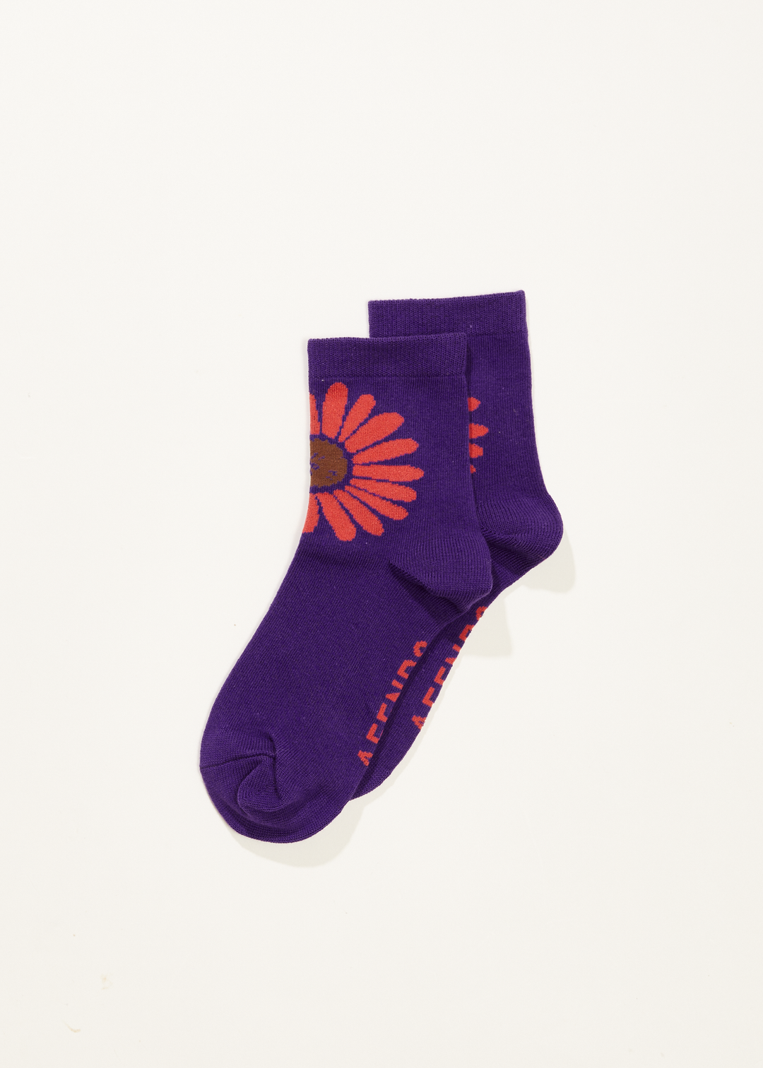 AFENDS Unisex Daisy - Crew Socks - Purple 